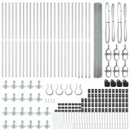 Стълб за ограда. Сребрист 50 x 1,2 м (25 x 25 мм мрежа) Стомана