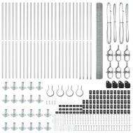 Стълб за ограда. Сребрист 50 x 1,5 м (19 x 19 мм мрежа) Стомана