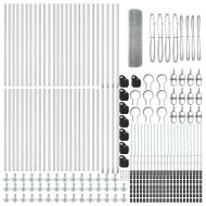 Стълб за ограда. Сребрист 100 x 0,4 м (19 x 19 мм мрежа)