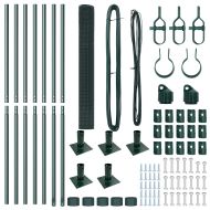 Стълб за ограда. Зелен 10 x 1,2 м (25 x 25 мм мрежа)