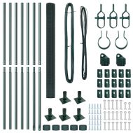 Стълб за ограда. Зелен 10 x 1,4 м (19 x 19 мм мрежа)