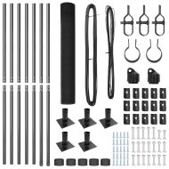 Стълб за ограда. Сив 10 x 0,8 м (25 x 25 мм мрежа)