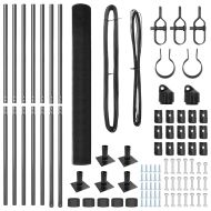 Стълб за ограда. Сив 10 x 1,6 м (25 x 25 мм мрежа)