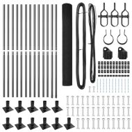 Стълб за ограда. Сив 25 x 1,2 м (мрежа 12 x 12 мм)