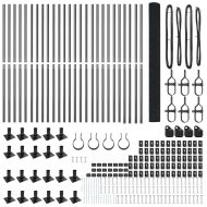Стълб за ограда. Сив 50 x 1,5 м (16 x 16 mm мрежа)