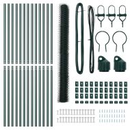 Стълб за ограда. Зелен 25 x 1,6 м (36 мм мрежа) Стомана и PVC