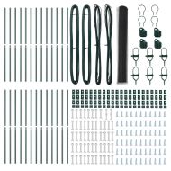 Стълб за ограда. Сив 50 x 1 м (36 мм мрежа) Стомана и PVC