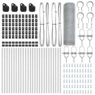 Стълб за ограда. Сребрист 50 x 0,6 м (25 мм мрежа) Стомана