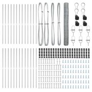 Стълб за ограда. Сребрист 50 x 1,4 м (36 мм мрежа) Стомана