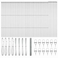 Стълб за ограда. Сребрист 100 x 1,5 м (36 мм мрежа) Стомана