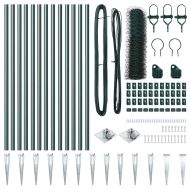 Стълб за ограда. Зелен 25 x 0,5 м (36 мм мрежа) Стомана