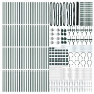 Стълб за ограда. Зелен 100 x 1,6 м (50 мм мрежа) Стомана и PVC
