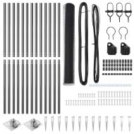 Стълб за ограда. Сив 25 x 1,2 м (25 мрежа) Стомана