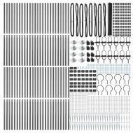 Стълб за ограда. Сив 100 x 1,2 м (13 мм мрежа) Стомана и PVC