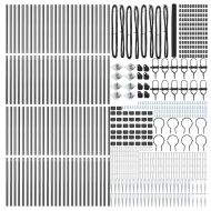 Стълб за ограда. Сив 100 x 1,5 м (50 мм мрежа) Стомана и PVC