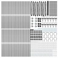 Стълб за ограда. Сив 100 x 1,6 м (25 мм мрежа) Стомана и PVC
