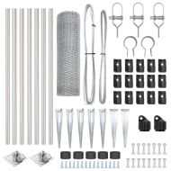 Стълб за ограда. Сребрист 10 х 1 м Стомана