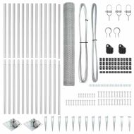 Стълб за ограда. Сребрист 25 x 1,2 м (25 мрежа) Стомана