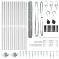 Стълб за ограда. Сребрист 25 x 1,2 м (36 мм мрежа) Стомана