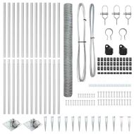 Стълб за ограда. Сребрист 25 x 1,6 м (50 мм мрежа) Стомана