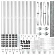 Стълб за ограда. Сребрист 50 x 1,2 м (50 мм мрежа) Стомана
