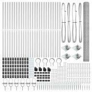 Стълб за ограда. Сребрист 50 x 1,5 м (мрежа 13 мм) Стомана