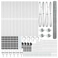 Стълб за ограда. Сребрист 50 x 1,6 м (50 мм мрежа) Стомана