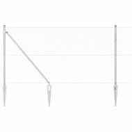 Стълб за ограда. Сребрист 100 x 1 м (мрежа 13 мм) Стомана