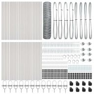 Стълб за ограда. Сребрист 100 x 1 м (36 мм мрежа) Стомана