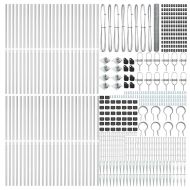 Стълб за ограда. Сребрист 100 x 1,4 м (мрежа 36 мм) Стомана