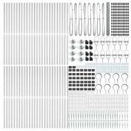 Стълб за ограда. Сребрист 100 x 1,5 м (36 мм мрежа) Стомана