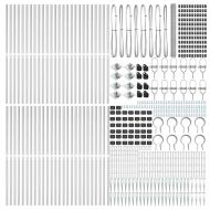Стълб за ограда. Сребрист 100 x 1,6 м (25 мм мрежа) Стомана