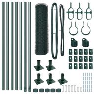 Стълб за ограда. Зелен 10 x 0,5 м (мрежа 13 мм) Стомана и PVC