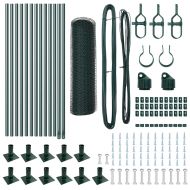 Стълб за ограда. Зелен 25 x 0,5 м (13 мм мрежа) Стомана