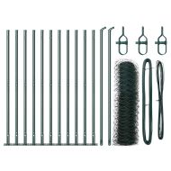 Стълб за ограда. Зелен 25 x 0,5 м (36 мм мрежа) Стомана