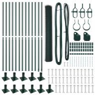 Стълб за ограда. Зелен 25 x 1 м (25 мм мрежа) Стомана