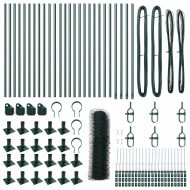 Стълб за ограда. Зелен 50 x 1 м (36 мм мрежа) Стомана и PVC