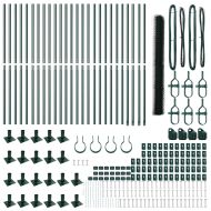 Стълб за ограда. Зелен 50 x 1,6 м (50 мм мрежа) Стомана и PVC