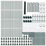 Стълб за ограда. Зелен 100 x 1,2 м (36 мм мрежа) Стомана и PVC