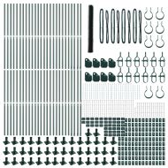 Стълб за ограда. Зелен 100 x 1,5 м (50 мм мрежа) Стомана и PVC