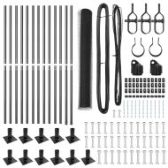 Стълб за ограда. Сив 25 x 1 м (13 мм мрежа) Стомана