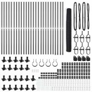 Стълб за ограда. Сив 50 x 1,2 м (50 мм мрежа) Стомана и PVC