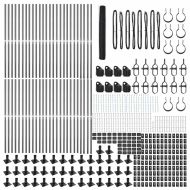 Стълб за ограда. Сив 100 x 1,2 м (36 мм мрежа) Стомана и PVC