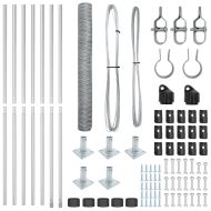 Стълб за ограда. Сребрист 10 x 1,2 м (36 мм мрежа) Стомана