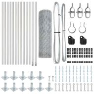 Стълб за ограда. Сребрист 25 x 0,4 м (13 мм мрежа) Стомана