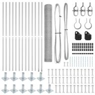 Стълб за ограда. Сребрист 25 x 1 м (25 мм мрежа) Стомана