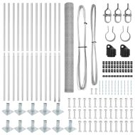 Стълб за ограда. Сребрист 25 x 1,4 м (13 мм мрежа) Стомана
