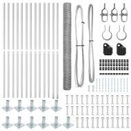 Стълб за ограда. Сребрист 25 x 1,5 м (36 мм мрежа) Стомана