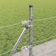 Стълб за ограда. Сребрист 100 x 0,5 м (50 мм шершава) Стомана