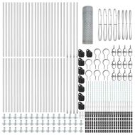 Стълб за ограда. Сребрист 100 x 0,8 м (25 мм мрежа) Стомана